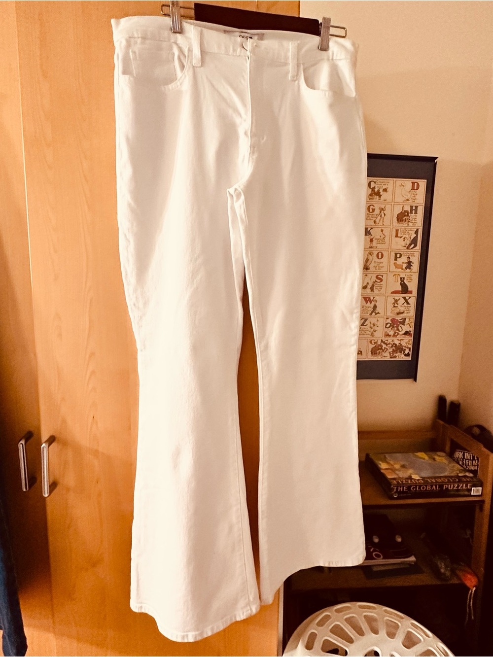 Joe's Jeans White Flare Wide-Leg Jeans